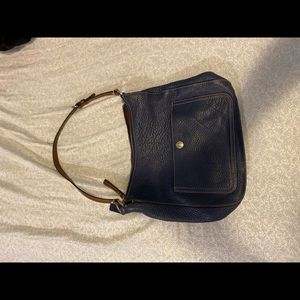 Navy Blue Large Coach Purse